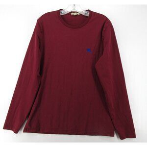 Burberry Brit Shirt Large Equestrian Knight Logo Pullover Crewneck *